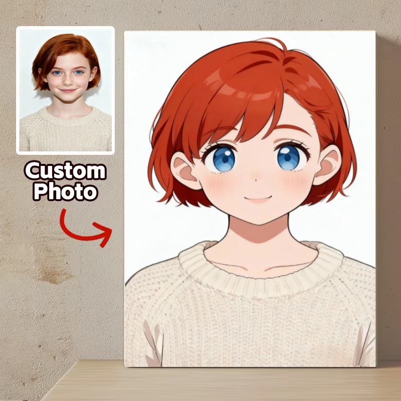 Anime Poster Print - Benutzerdefinierte Anime-Cartoon-Porträts, personalisierte Fotoposter und Leinwanddrucke,