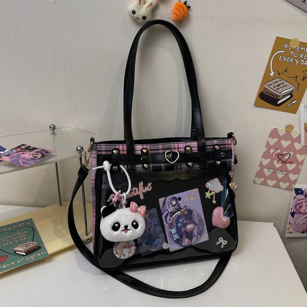 Anime Merchandise Women - Y2K Cartoon Anime Itabag Gittermuster Große
