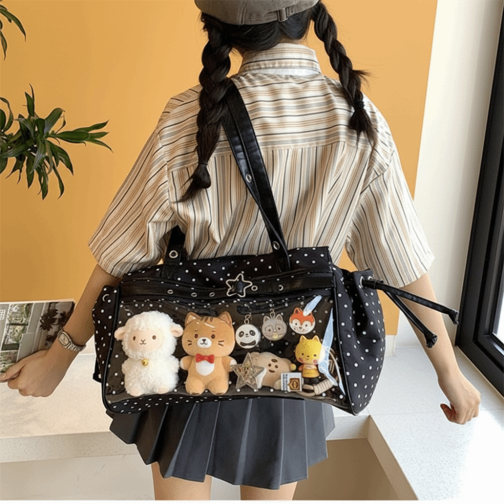 Harajuku Polka Dot Itabag Y2K  – Anime Merchandise Women Bewertung und Preis