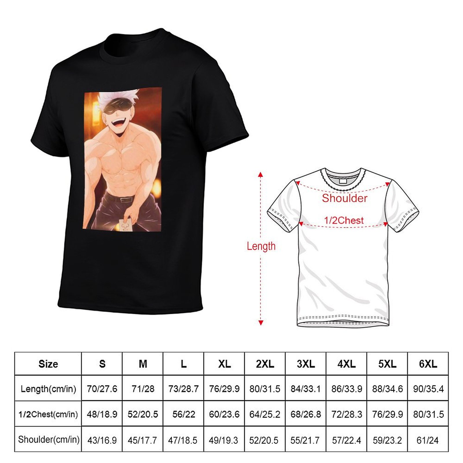 Gojo Satoru Merchandise T-Shir – Anime Merchandise Shirt Bewertung und Preis