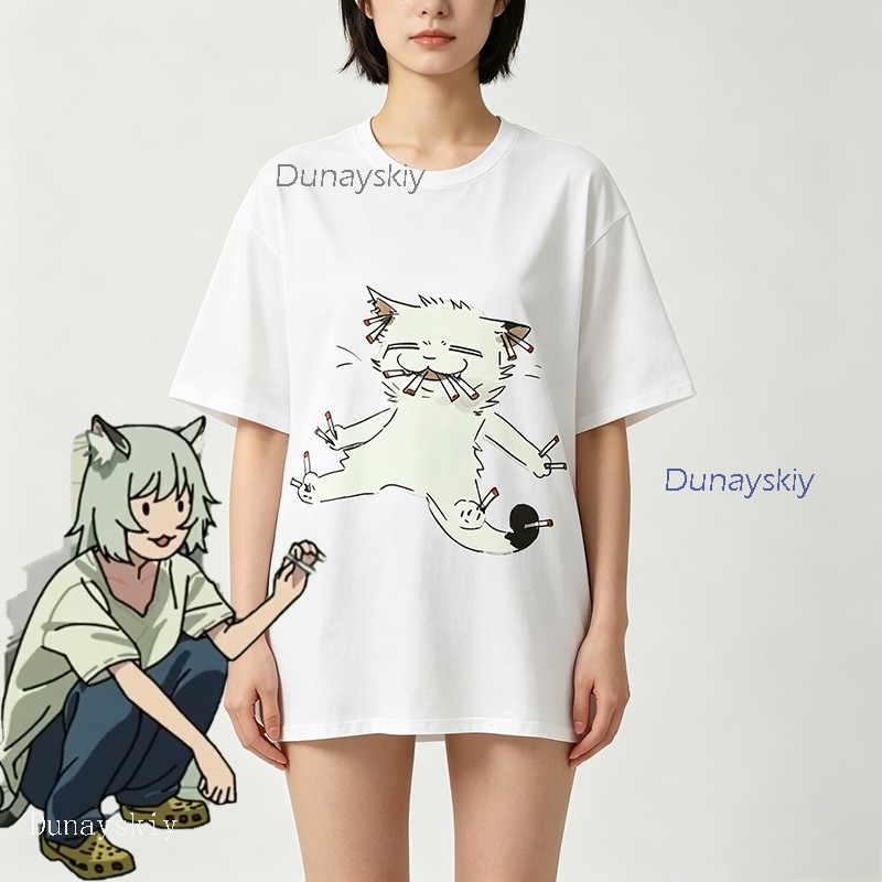 YesOk Chainsmoker Cat Yaniko S – Anime Merchandise Shirt Bewertung und Preis