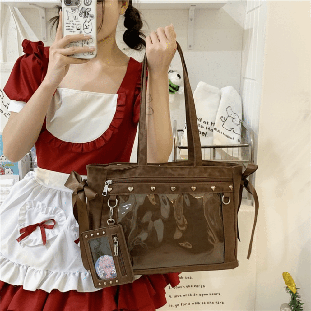 Harajuku Bow Rivet Itabag Y2K  – Anime Merchandise Women Bewertung und Preis